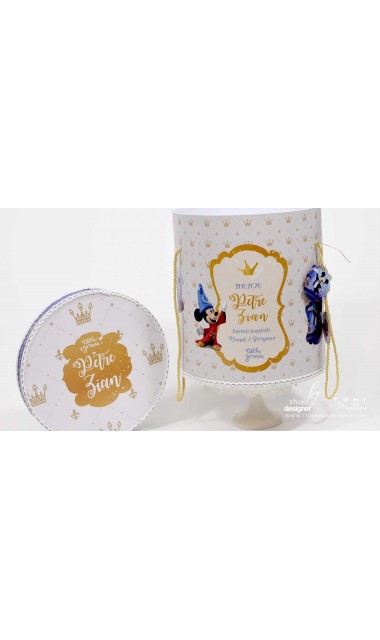 Trusou de botez Mickey Mouse personalizat grafic prin coasere cu imagini Disney Royal The King 13